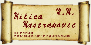 Milica Maštrapović vizit kartica